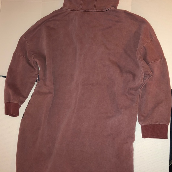 Womens Autumn Loose Fitting Printed Floral Patchwork Hooded Cotton Dress - Picture 6 of 16